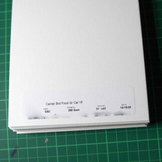 Carrier Brd Food Gr Cal 16 GSC 255gsm 31 x 43""